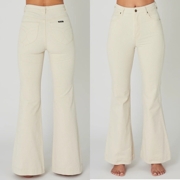 ROLLA'S Pants - ROLLA’S Vanilla Corduroy Eastcoast Flare Size 28